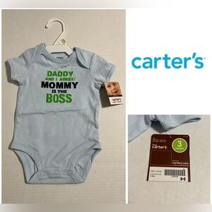 🆕CARTER’S - 3M - NWT - INFANT BOYS BLUE BODYSUIT / ONESIE